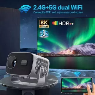 Projetor A10 Android TV 4K Dual Band WIFI 6.0 Bluetooth 5.0 Cinema Portátil Escritório Sala em Oferta na Shopee