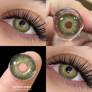 1 Par De Lentes De Contato Coloridas Envio Do Brasil PATTAYA-GREEN Com Estojo Para Uso Anual , Rápido em Oferta na Shopee