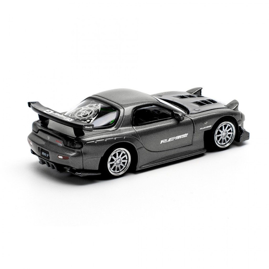 Poprace PR640255 1/64 MAZDA RX7 RE-AMEMIYA GUN METAL Diecast