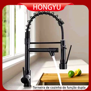HONGYU Torneira De Cozinha Gourmet , Alça Única Com Extensor De Spray Pull down , Misturador De Água Fria E Quente , Mol
