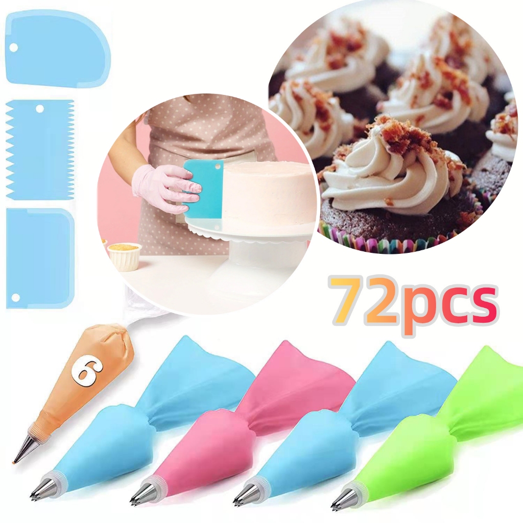 Kit Confeiteiro 72 Peças Bicos Inox Para Confeitar e Decorar