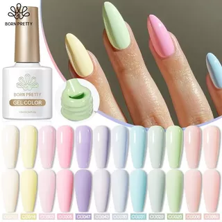 BORN PRETTY Doce Primavera Verão Cor Gel Unha Polonês 10ml Rosa Claro Verde Amarelo Varnis De Longa Duração Semi Permane em Oferta na Shopee