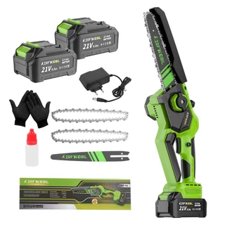 [Ultra leve 1.38 kg] Motosserra elétrica sem escova 21V 6.6 m / segundo corte rápido Placa guia de 27 cm Lubrificação au