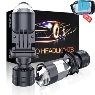 2pcs 30000LM 120W H4 Projetor LED Mini Lente Auto H4 Kit De Lâmpada De Farol Conversão High Beam Low 6000K Turbo Fan Car em Oferta na Shopee