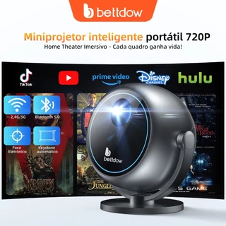 BETTDOW 180ANSI Hemisfério Mini Projetor 360 ° Foco Elétrico De Controle Remoto Com Resolução 720P HD 90 Suporte Giratór em Oferta na Shopee