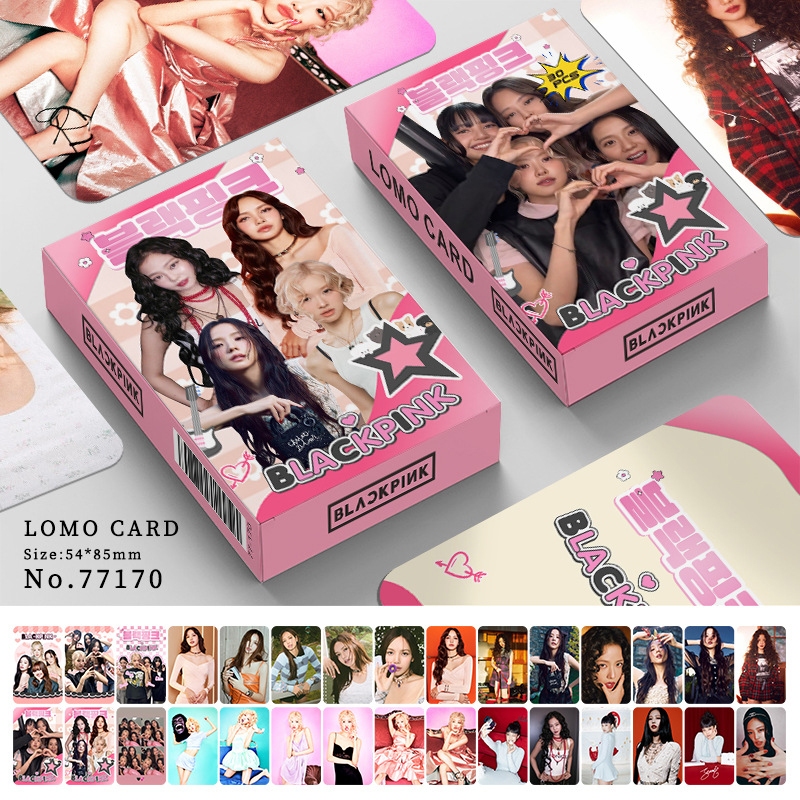 124 Unidades/Caixa BLACKPINK Photocards ROSE Cartão LOMO