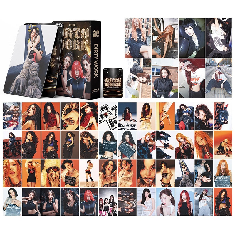 55pcs/box aespa photocards Rich Man Dirty Work Álbum Karina Winter