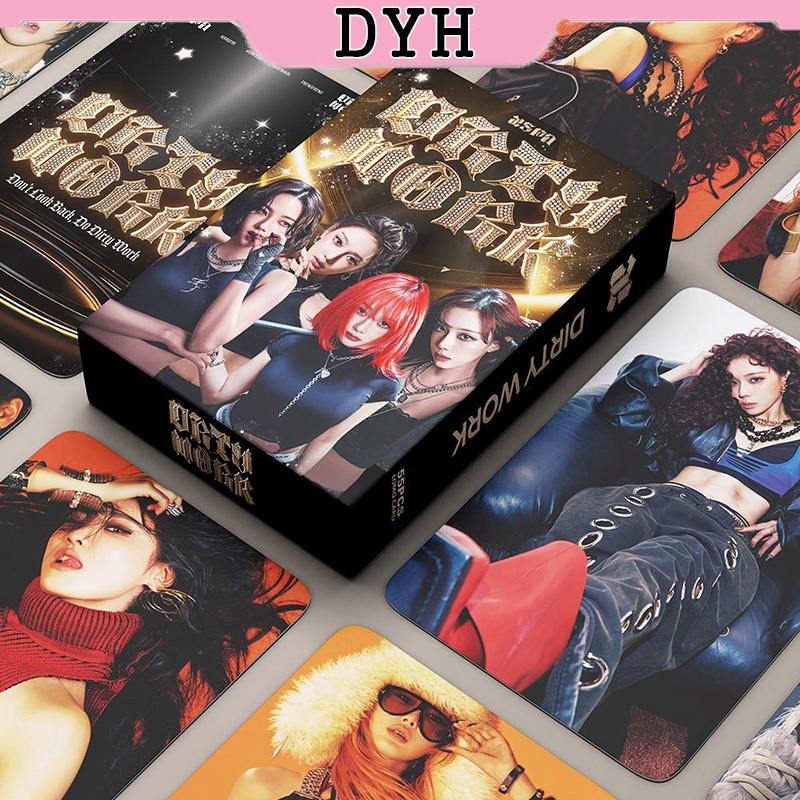 55pcs/box aespa photocards Rich Man Dirty Work Álbum Karina Winter