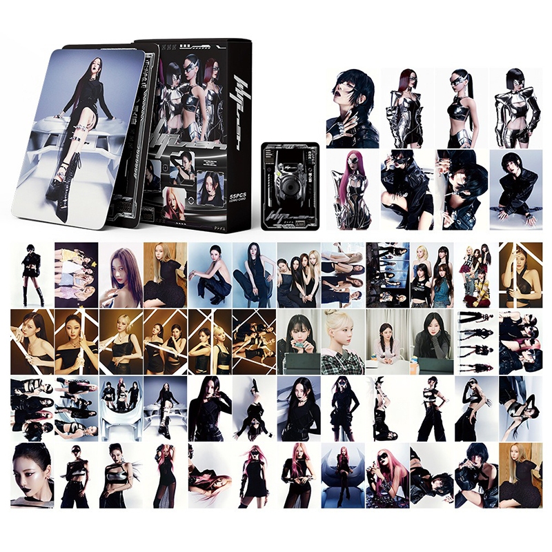 55pcs/box aespa photocards Rich Man Dirty Work Álbum Karina Winter
