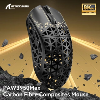 Mouse Para Jogos Attack Shark R5 Ultra 42g De Fibra De Carbono , 42000DPI , 8K Sem Fio , Sensor PAW3950MAX , Nordic52840
