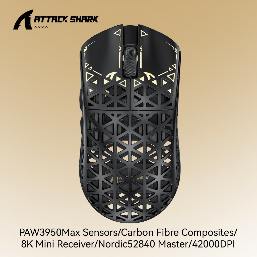 Mouse Para Jogos Attack Shark R5 Ultra 42g De Fibra De Carbono