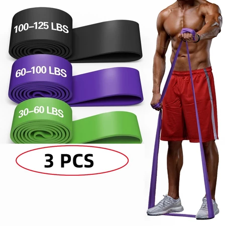 Kit 3 Elástico Super Band Borracha Crossfit Extra Forte