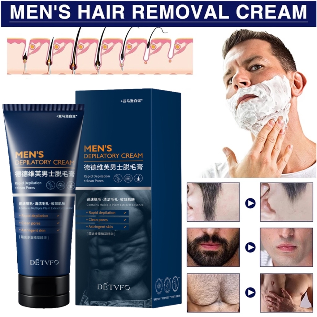 Creme De Depilação Privado Masculino 100g À Base De Ervas É Eficaz Para ...