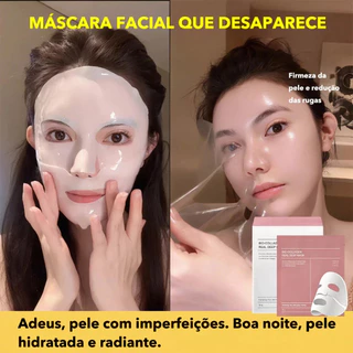2/4/6/8pcs Máscara Hidratante Tipo Divisão De Colágeno Clarificante Translúcido E Definida Profundamente .
