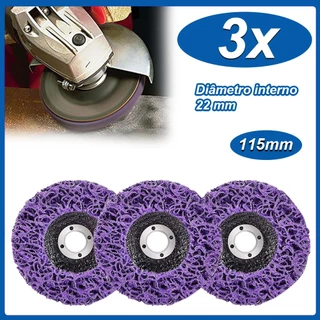 Kit 3 Strip Disco De Limpeza Flap remuver Removedor de tintas vernizes pintura em metal e madeira Lixadeira 115mm