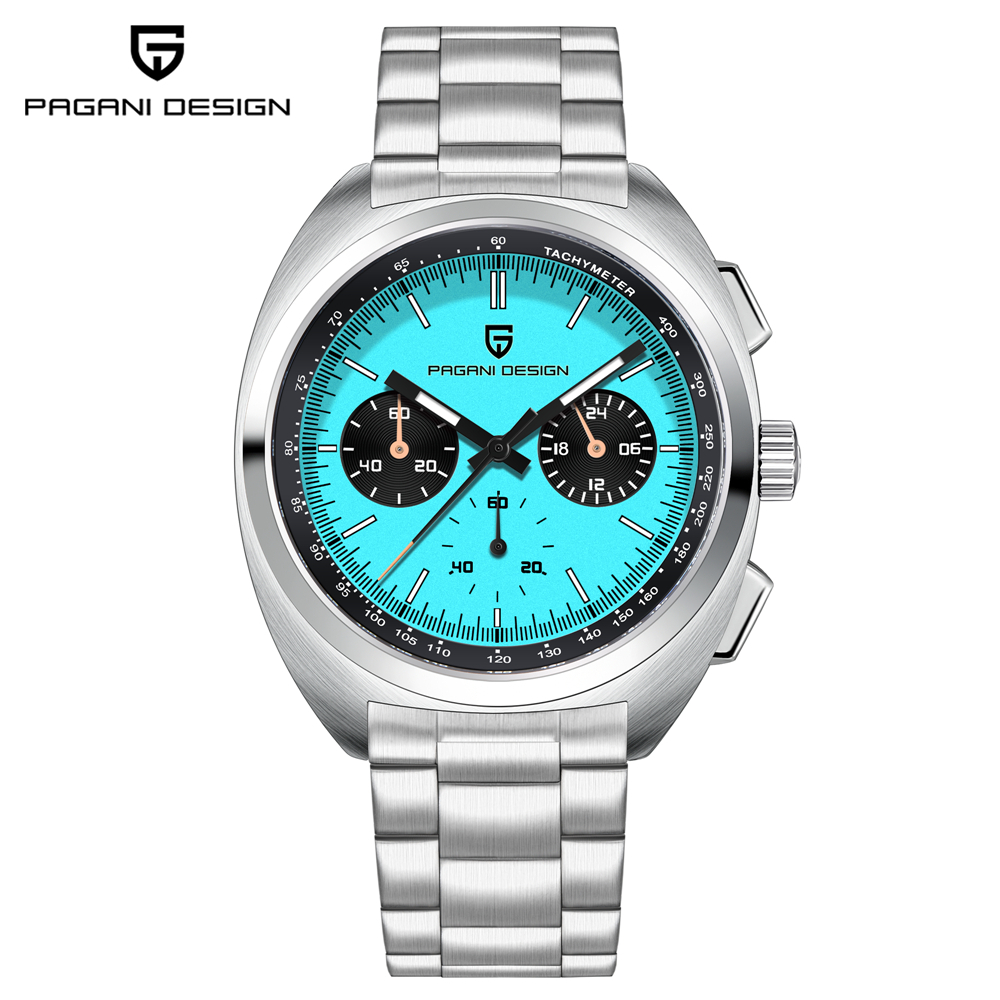 PAGANI DESIGN Panda Dial Relógio Masculino Japão VK63 Cronógrafo