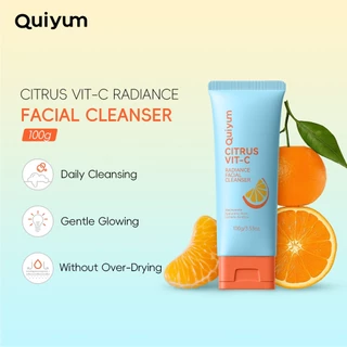 QUIYUM Citrus VIT-C Radiance Glow Daily Cleanser 100g-Ilumina Suavemente Limpa Sem Secagem Excessiva Para Uma Tez Lisa E em Oferta na Shopee