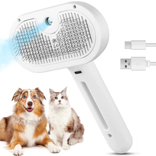 Escova a Vapor 3 Em 1 Spray Hair Combing Pets Caes Gatos e Coelhos em Oferta na Shopee