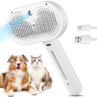 Escova a Vapor 3 Em 1 Spray Hair Combing Pets Caes Gatos e Coelhos em Oferta na Shopee