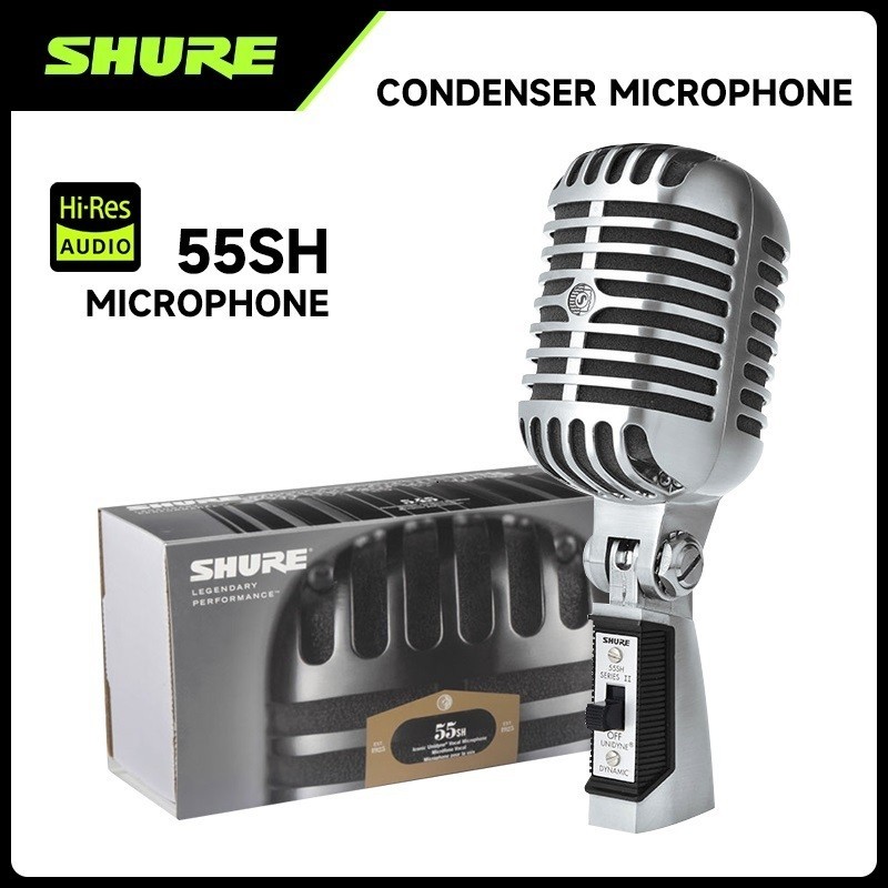 Shure 55sh Microfone Dinâmico Com Fio Desempenho Ao Vivo vocal