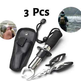 Kit 3Pcs Alicate De Pesca E Ferramentas Multifuncionais Para Os Lábios De Peixe