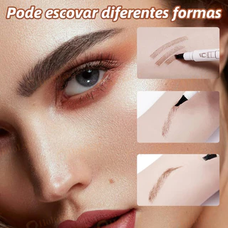 KIT1/2/3 Caneta Henna Efeito Microblading Sobrancelha Lápisprova d'água com ponta de quatro garfos