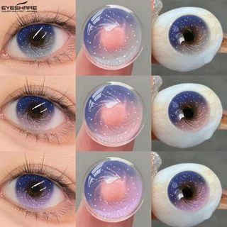 Lentes De Contato De Cor Rosa Bonito cosplay Roxas Com Estojo Coloridas Uso Anual Navio Do Brasil