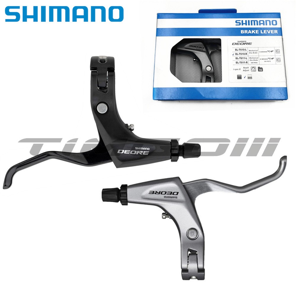 Freno Monopattino Elettrico SHIMANO Deore Bl-T610, Coppia Di Leve Per Freno A V, Nero & Y-80098022, Set Cavi Freno, Nero Leve Freno Mtb - Foto 2