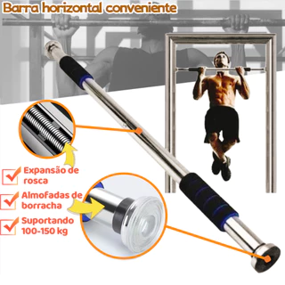 Barra Fixa Flexão Porta Apoio Regulável 64 a 100 Cm, com apoios de braços, pode suportar até 150 kg em Oferta na Shopee