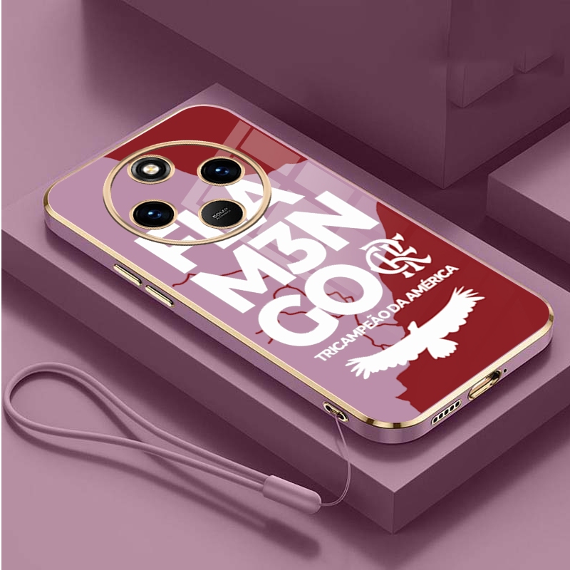 Xiaomi Redmi 14C POCO C75 Flamengo Club TPU Square Caso Capa Protetora Antiderrapante Soft