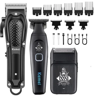 Kemei Máquina De Cortar Cabelo Sem Fio Para Homens Aparador De Navalha Elétrica Recarregável Barbeador Elétrico Barbeiro