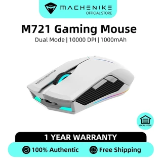 Machenike M721 Mouse Para Jogos De Modo Duplo Com Fio/2.4G Sem RGB 1000mAh Bateria Ergonômico