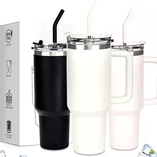 Copo garrafa Térmica Inox 1200ml Parede Dupla tampa Canudo PremiumCor opcional disponível