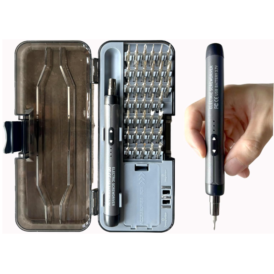 Parafusadeira elétrica de precisão recarregável 46 em 1 | Shopee Brasil