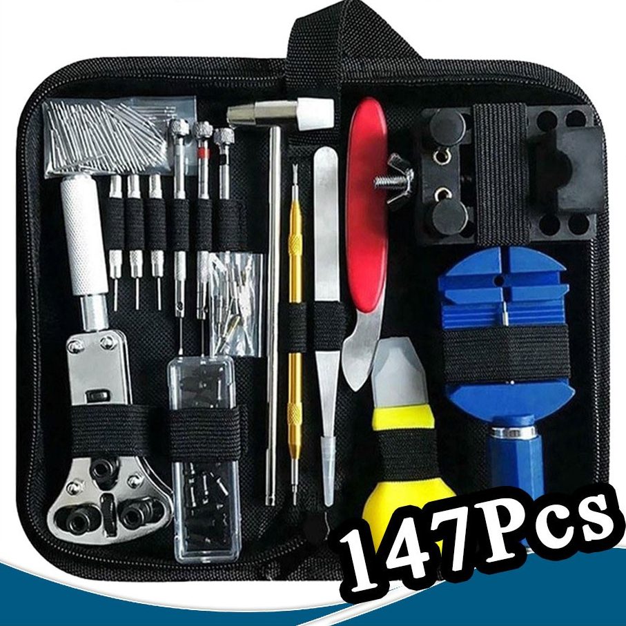 Kit 147 Pcs De Ferramentas Relojoeiro Conserto De Relógio Manutenção estojo de Ferramentas kit de conserto para Relógio