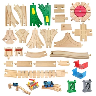 1pc DIY Acessórios De Pista De Trem De Madeira Brinquedos Infantis , Compatíveis Com A Maioria Das Marcas De Trens , Cri