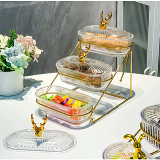Prato de frutas para casa, sala de estar, nozes, frutas secas, lanche, placa de colocação, novo estilo, compartimento, c