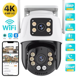 Câmera De Segurança A28B Dupla Compatível Com Alexa Wi-Fi Smart IP66 App ICSEE Envio Imediato em Oferta na Shopee