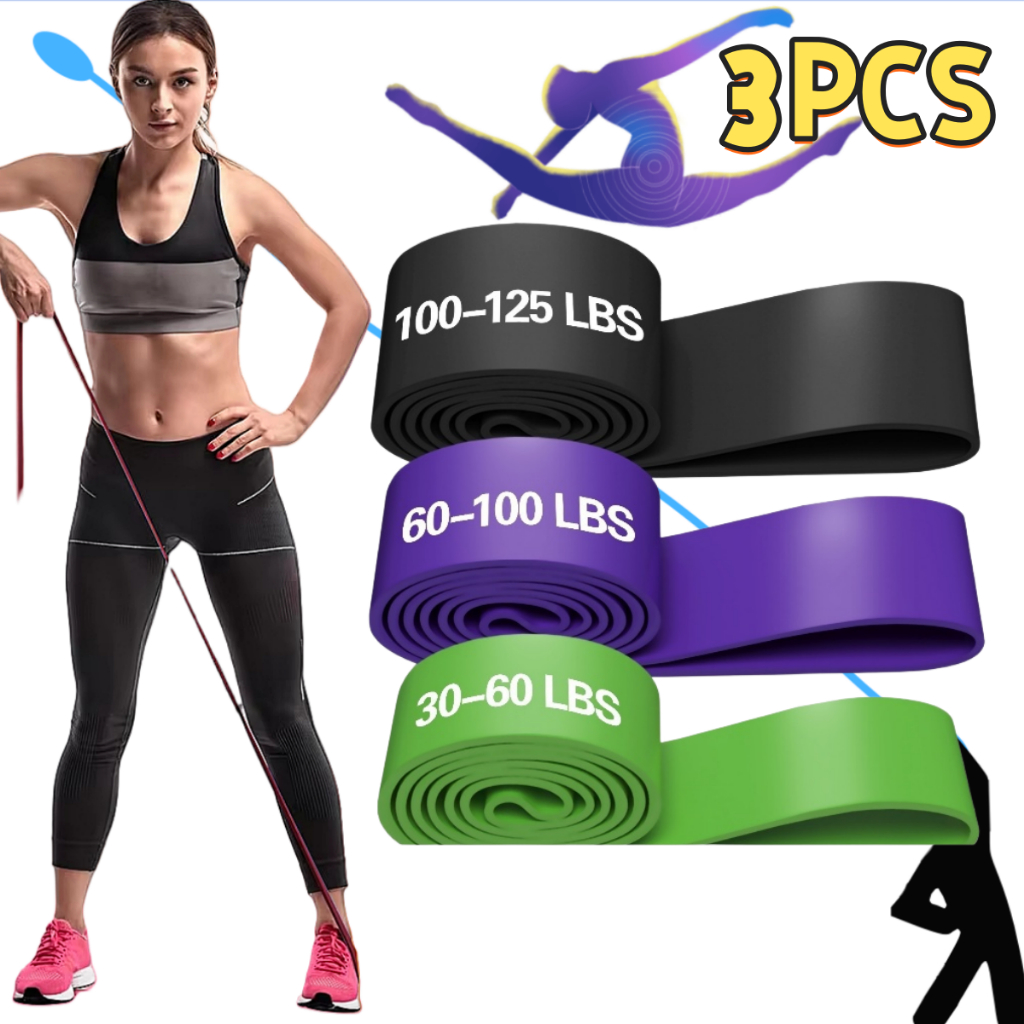 Kit 3 Elástico Super Band Borracha Crossfit Extra Forte