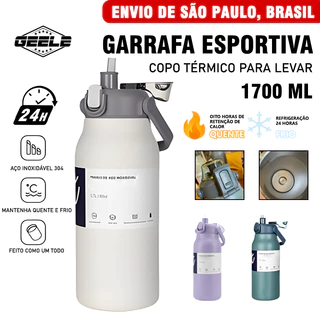 Grande capacidade isolada a vácuo de aço inoxidável da garrafa térmica 1700ml