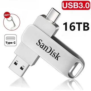 Unidade Flash USB 3.0 1T 2TB 4TB 8TB 16TB De Metal De Alta Velocidade Tipo-C Pen Drive Para SmartPhone/Tablet/Computador