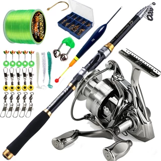 Sougayilang Vara De Pesca Carretel Linha Isca Conjunto Completo 1000-5000 De Metal 1.8M-3.3M Com Série Max Arraste 15kg