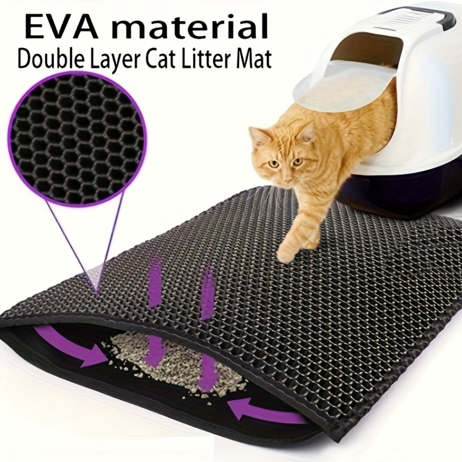 55x75cm tapete higiênico eva coletor de areia para gato lavável dupla camada
