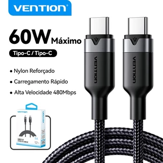 Vention Tipo-C Cabo 60W Dados Nylon Trançado Alumínio Shell Durável Para phone