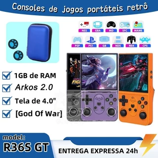 R36S GT console De Jogos Portátil Com Tela IPS De 4 Polegadas,Retrô De Código Aberto joysticks Duplos,15.000 jogos,64GB
