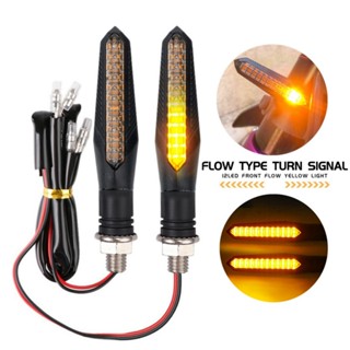 Kit 2/4 Peças Pisca Palito Slim De Seta Led Sequencial Esportiva Para Moto Amarelo Universal 12V
