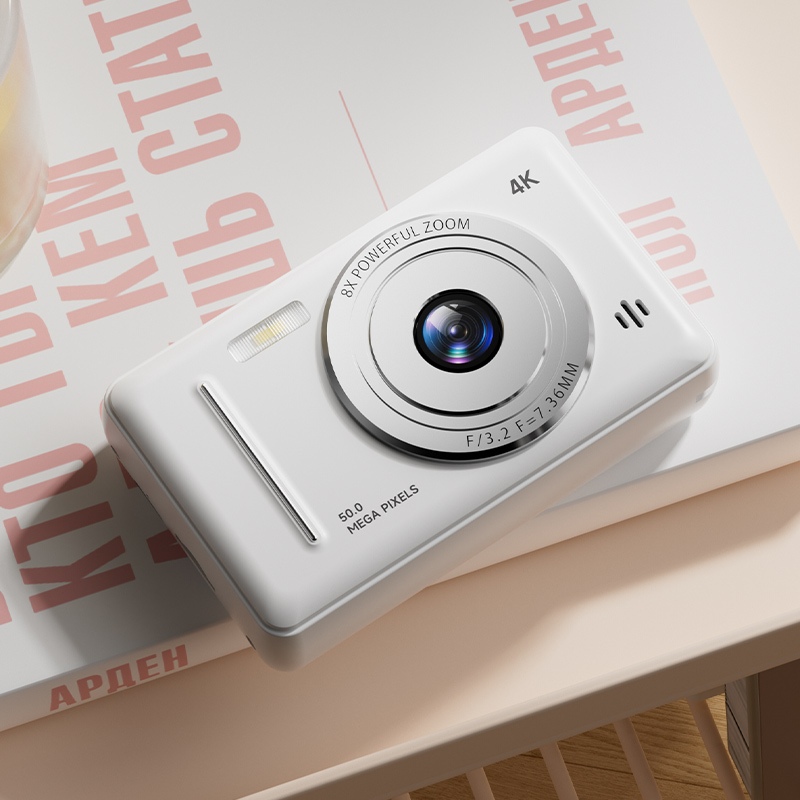 REECY Câmera Digital 4K Portátil Retro De Nível De Entrada Dupla