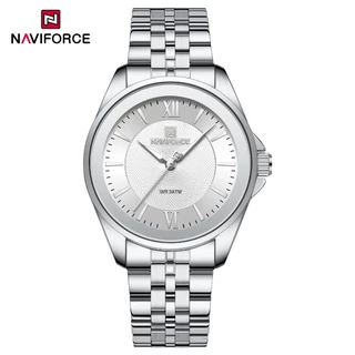 NAVIFORCE 5067 Elegante E Refinado Numeral Romano Pulseira De Aço Inoxidável Relógio Feminino