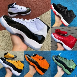 Tênis De Basquete Masculino Feminino air 11 Preto Branco Vermelho Tamanho 40-46