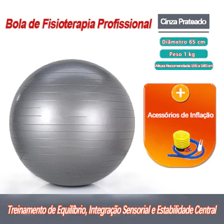 Bola de Pilates 65cm Antiexplosão Suporta 300kg + Bomba Incluída em Oferta na Shopee